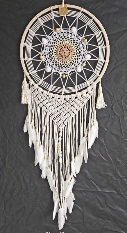 Dreamcatcher - White Crochet (42cm)