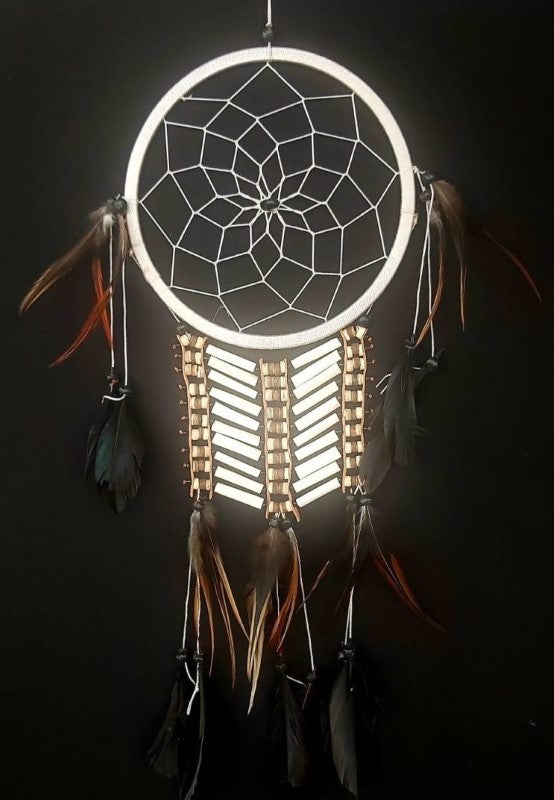 Dreamcatcher - White with Bone Accents 15cm (Set of 2)