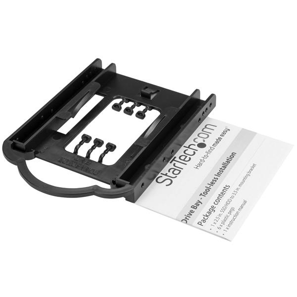 2.5" SSD/HDD Mounting Bracket for 3.5" Drive Bay - Easy Tool-less Installation Upgrade