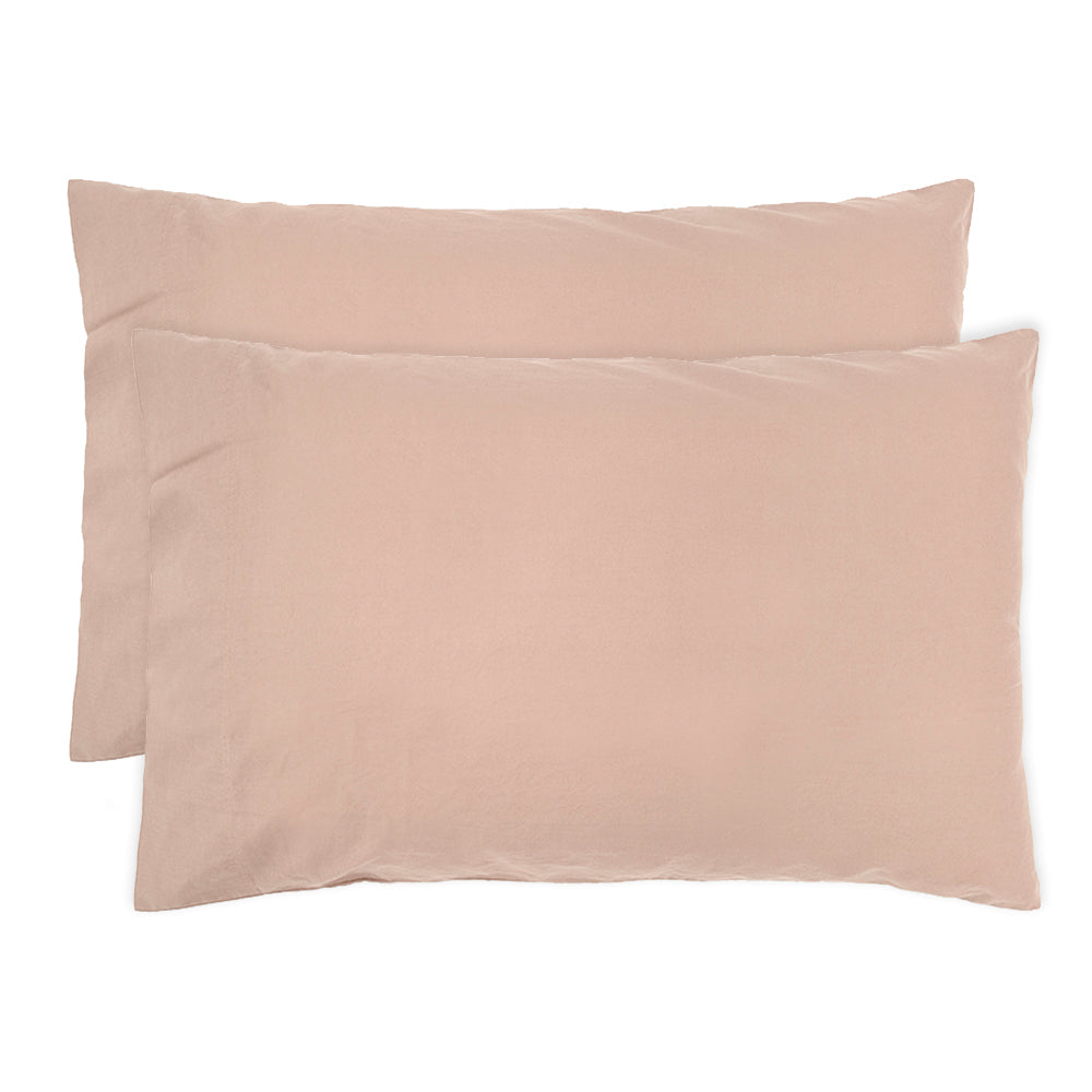 Std Temple Organic Cotton Pillowcase Pair Rosewater- Bambury