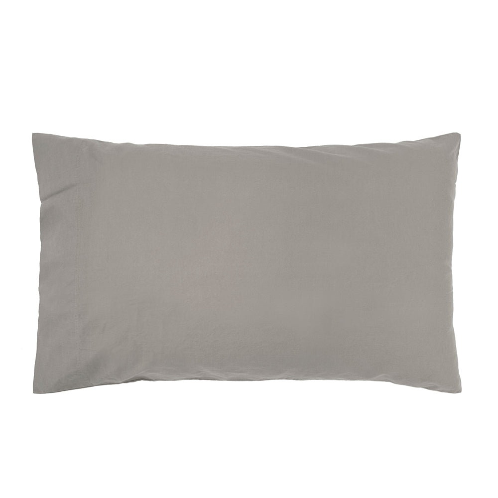 Queen Temple Organic Cotton Sheet Set Grey- Bambury