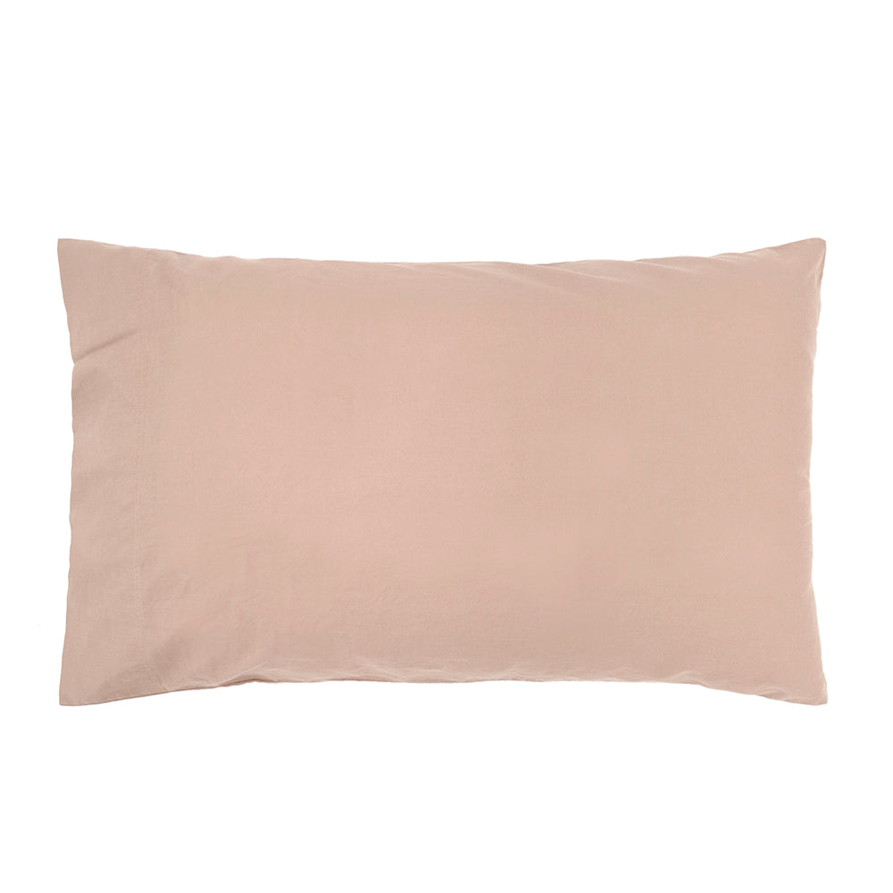 KIng Single Temple Organic Cotton Sheet Set Rosewater- Bambury