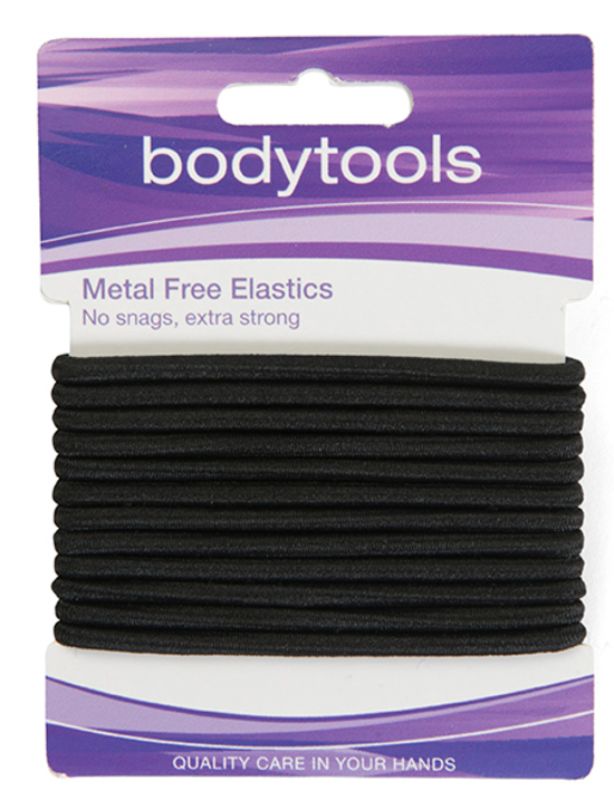 Metal Free Elastics Thick Black - Card 12