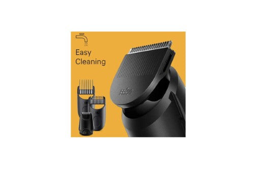 Braun 3 BT3420 Beard Trimmer with 4 styling tools for precise grooming, featuring ultra-sharp blades and 40 length settings.
