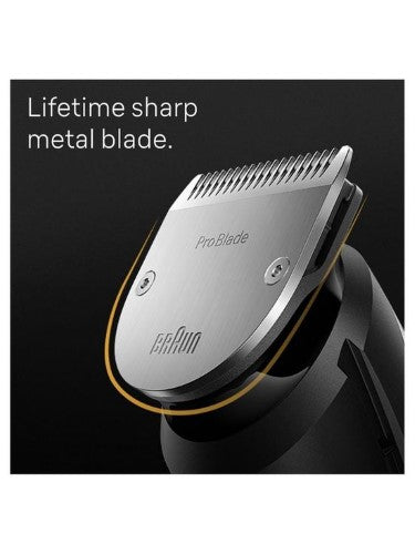 Braun Pro 9 BT9420 Beard Trimmer with 10 tools, features ProBlade tech, 40 length settings, and 180-min cordless runtime.