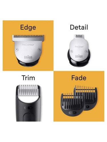 Braun Pro 9 BT9420 Beard Trimmer with 10 tools, featuring ProBlade technology and 40 customizable length settings for precise grooming.