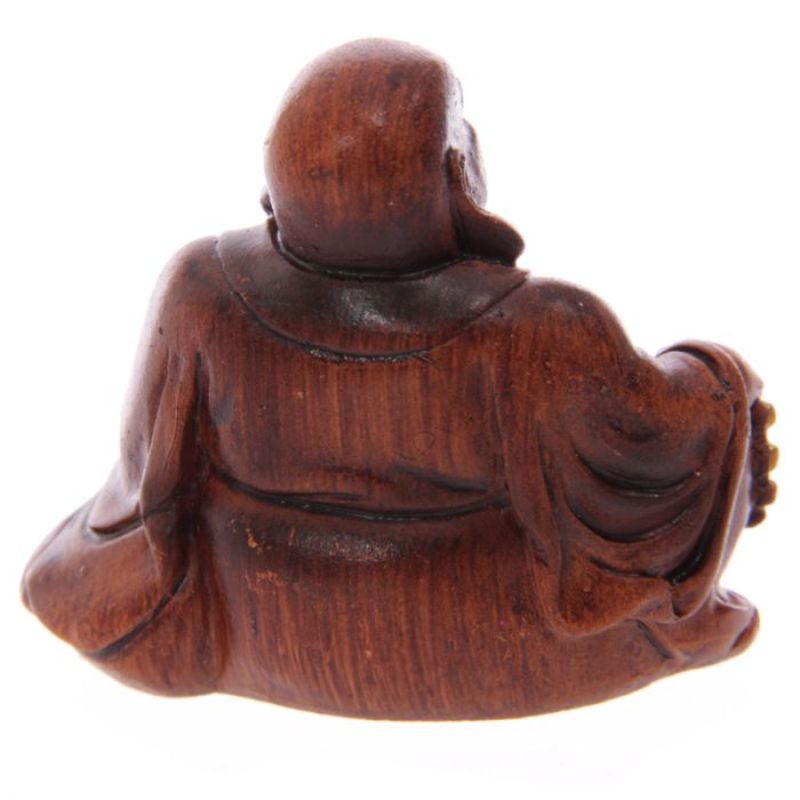 Lucky Buddha Collectable - Mini Wood Effect (Set of 24 Assorted)