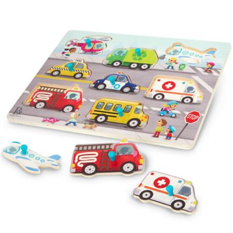 B. Wooden Puzzle - Transportation Vehicle (Set of 2)