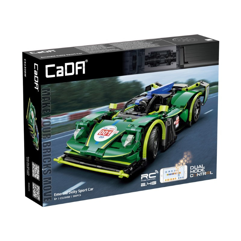 Car Building Blocks Set - CADA 1:14 EMERALD DEITY BRICK SPORT CAR