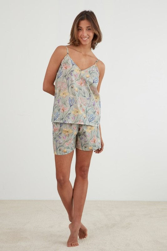Cami Short PJ Set - Botanical (Small) - BAKSANA