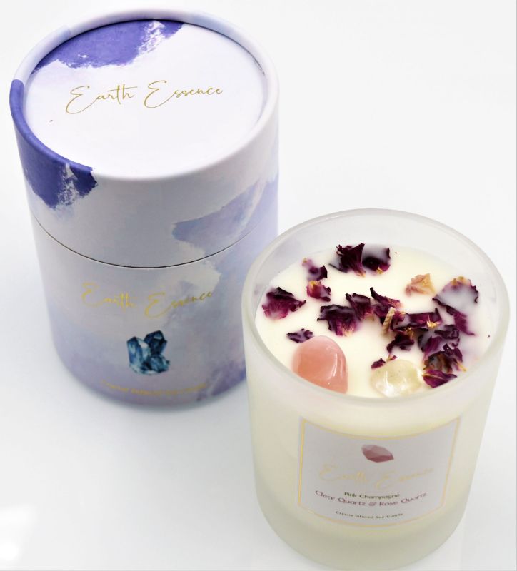 Soy Wax Candle - Crystal Pink Champagne (9.3cm)