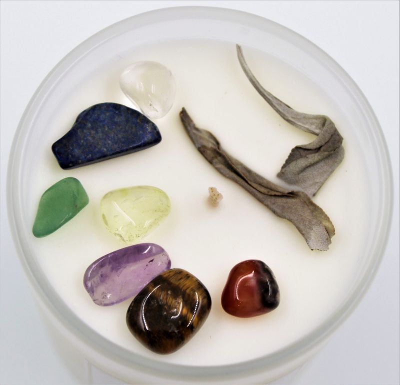 Soy Wax Candle - Crystal Chakra White Sage (9.3cm)