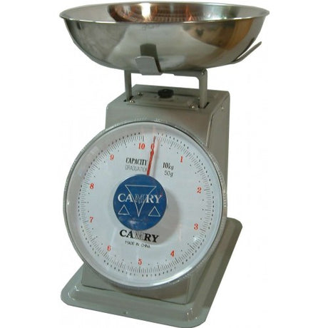 Clockface Table Scale Camry, 10kg capacity, 50g precision, ideal for accurate kitchen measurements and portion control.