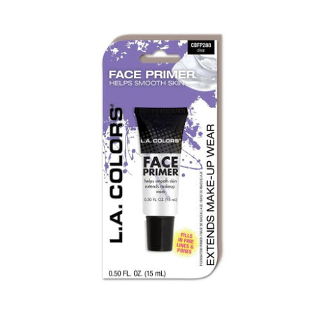 LA Colors Face Primer creates a smooth, radiant canvas for makeup, filling fine lines and minimizing pores.