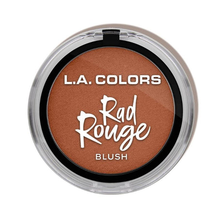 LA Colors Rad Rouge Blush in Stoked, a vibrant blush for effortless application, ideal for natural or bold looks.