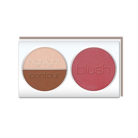 LA Colors 3D Blush in Sugar Plum, a versatile palette for effortless contouring, highlighting, and blushing.