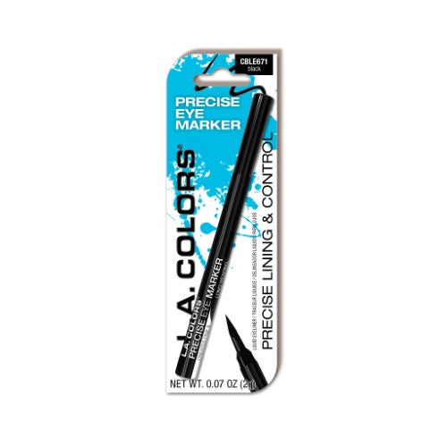 LA Colors Precise Eye Marker in Black with ultra-fine tip for flawless, precise eyeliner application.