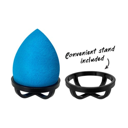 LA Colors Blending Sponge with Stand, perfect for seamless makeup application and precise concealing, latex-free design.