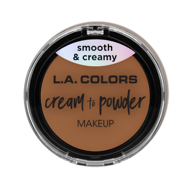 LA Colors Cream to Powder in Sand offers full coverage with a creamy texture that transforms to a velvety powder finish.