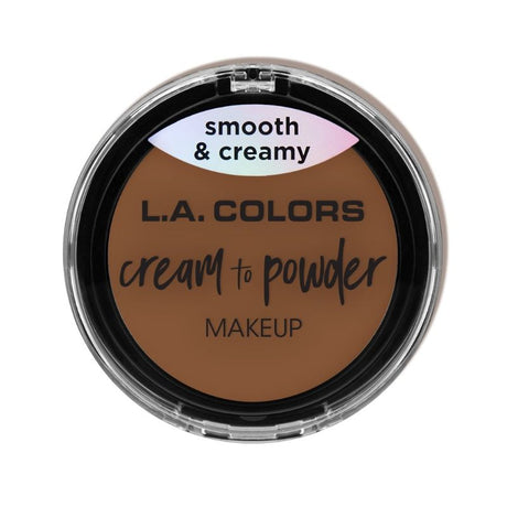 LA Colors Cream to Powder in Toast, a versatile foundation offering lightweight, full coverage with a velvety finish.