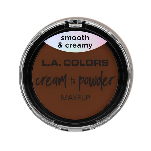 LA Colors Cream to Powder in Cappuccino: Flawless foundation with a creamy texture that transforms to a soft powder finish.