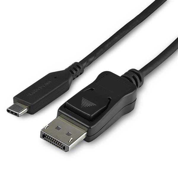 1m USB-C to DisplayPort adapter cable supporting 8K resolution at 30Hz, ideal for high-definition displays and gaming.
