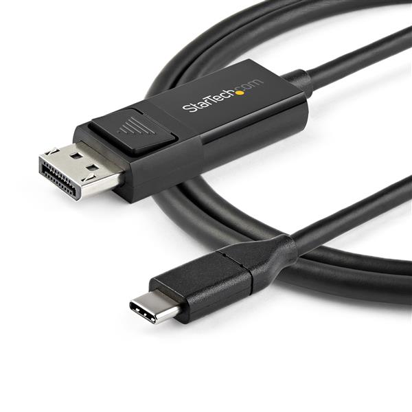 1m USB-C to DisplayPort cable enabling 4K at 60Hz; bidirectional for seamless connections with Mac and Windows devices.
