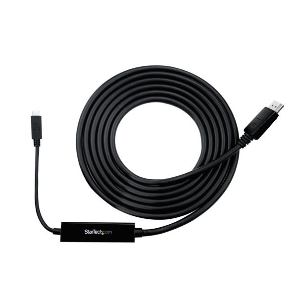 Premium 9.8' USB C to DisplayPort Cable - 4K 60Hz, Thunderbolt 3 Compatible, Black