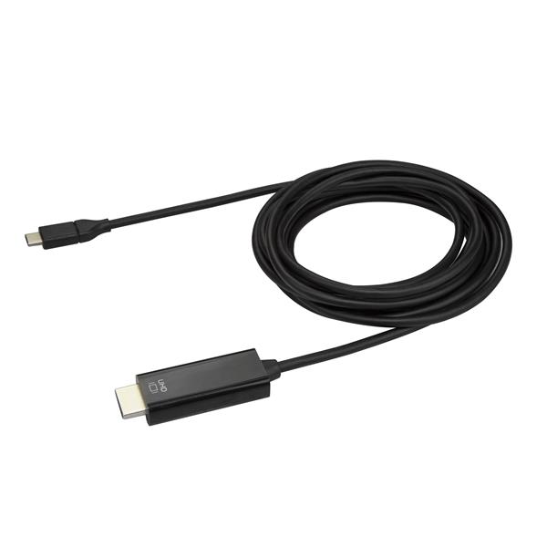 3m USB-C to HDMI cable for 4K 60Hz connection, compatible with MacBook, Dell XPS, Chromebook; ideal for streaming or presentations.