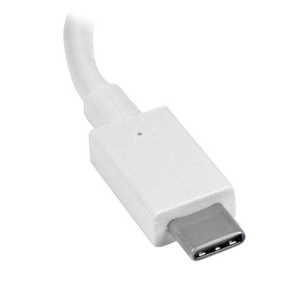 High-performance USB-C to HDMI adapter in white, enabling 4K video and audio output for laptops and tablets.