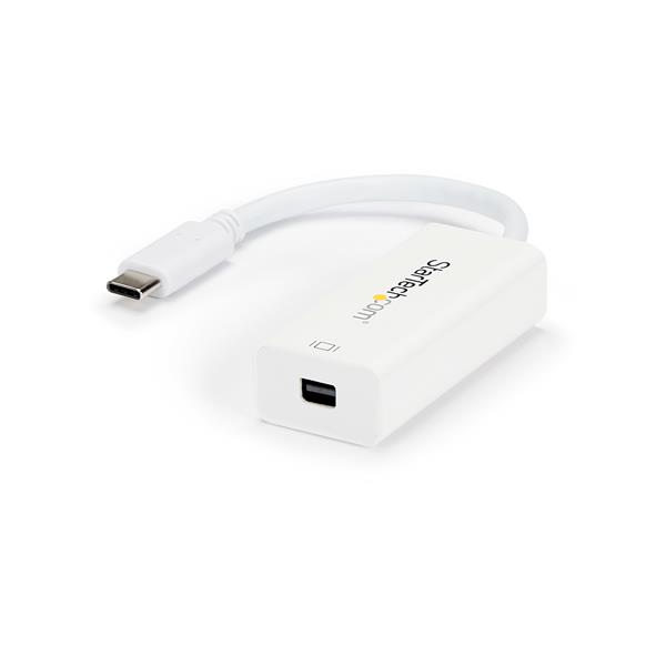 USB-C to Mini DisplayPort adapter for 4K 60Hz video output, compatible with Thunderbolt 3 devices.
