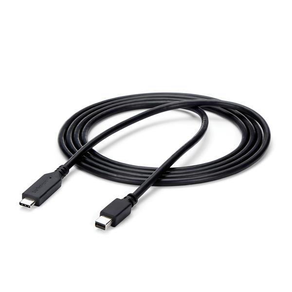 6' USB-C to Mini DisplayPort Cable - 4K 60Hz Ultra HD - Thunderbolt 3 Compatible - Black