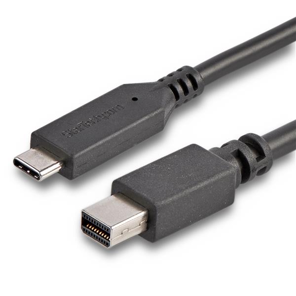 6' USB-C to Mini DisplayPort Cable - 4K 60Hz Ultra HD - Thunderbolt 3 Compatible - Black