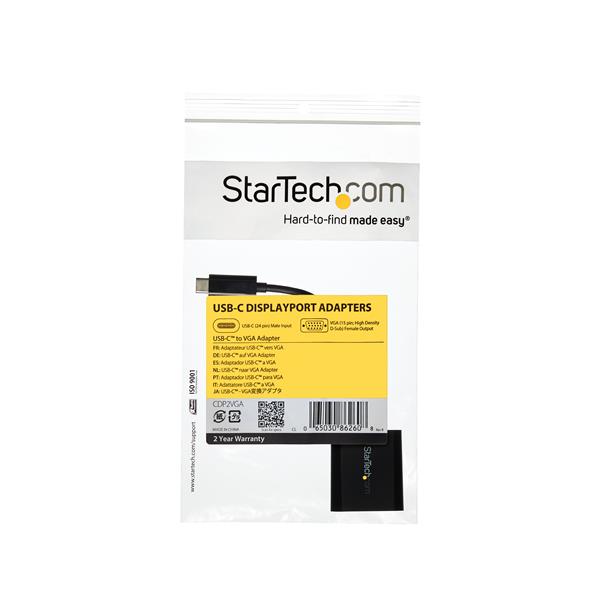 High-Quality USB-C to VGA Adapter for Clear Video Output - Compatible with Windows & Mac