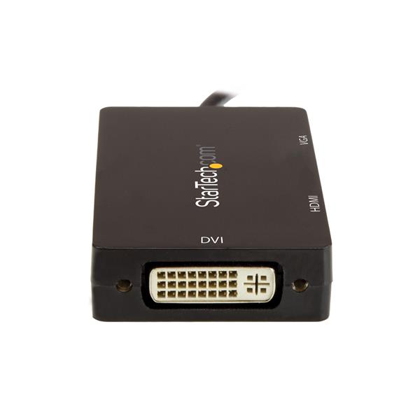 3-in-1 USB-C multiport adapter for HDMI, DVI, and VGA connections, supporting UHD 4K resolution for seamless displays.