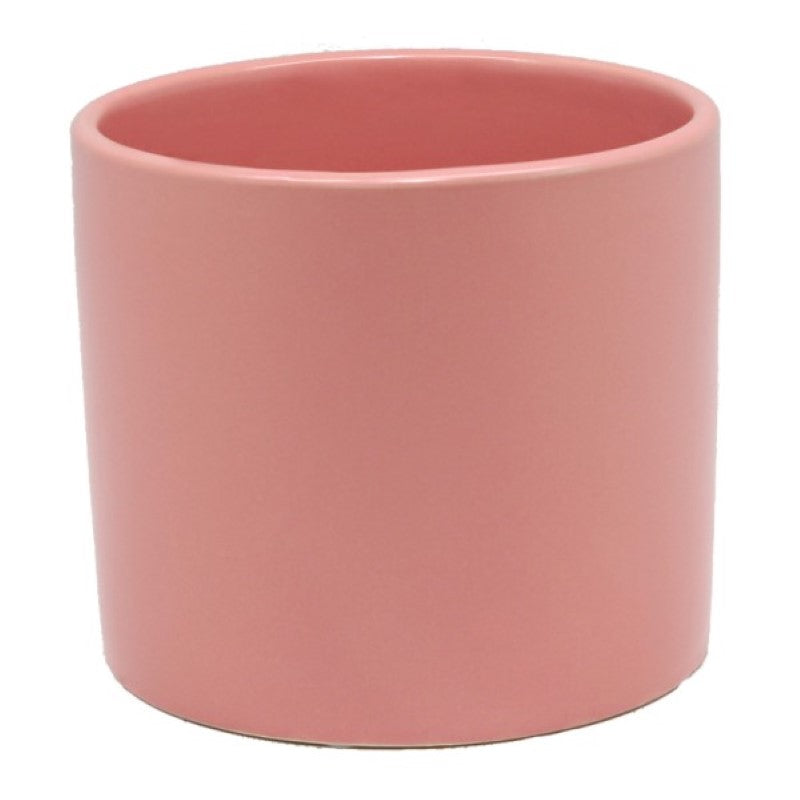 Vase / Planter - Ceramic Cylinder in Dusky Pink