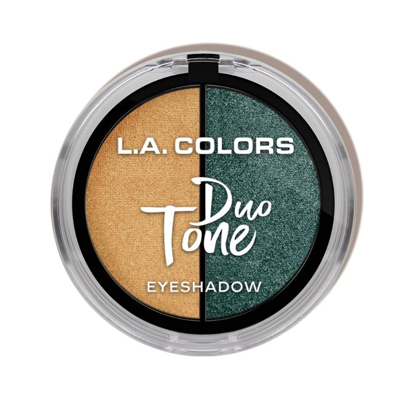 LA Colors Duo Tone Eyeshadow in Royalty features 16 colors for versatile eye looks, with a mirror and applicator included.