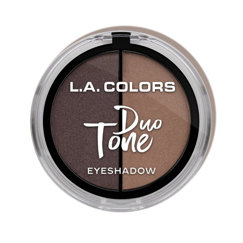 LA Colors Duo Tone Eyeshadow palette 'Last Night' with 16 shades, mirror, and applicator for versatile eye looks.