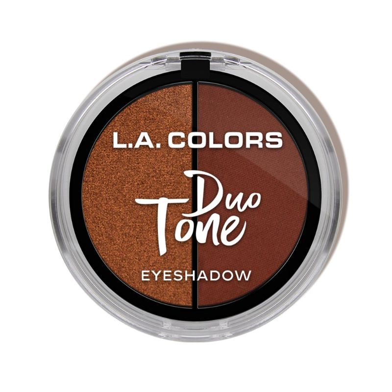 LA Colors Duo Tone Eyeshadow palette featuring 16 shades for versatile makeup looks with matte and shimmer finishes.