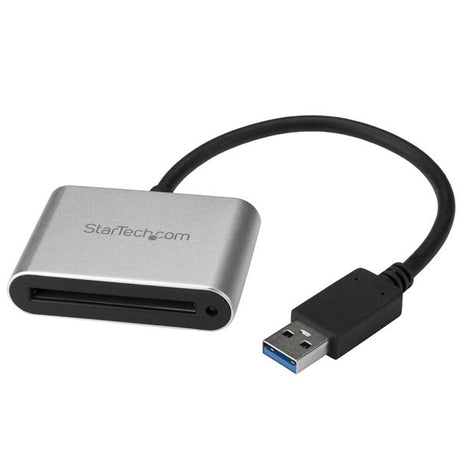High-speed USB 3.0 CFast 2.0 Card Reader/Writer for fast photo and video transfers, portable design with integrated cable.