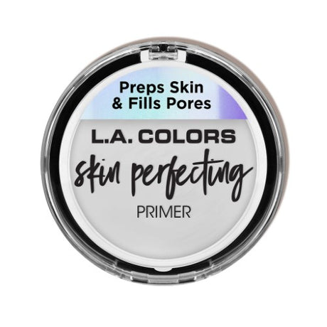 LA Colors Skin Perfecting Primer minimizes pores and hydrates skin for a flawless makeup application, with mirror and sponge included.