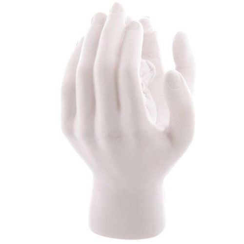 Ornament - Sleeping Cherub in Hands with LED (17cm)