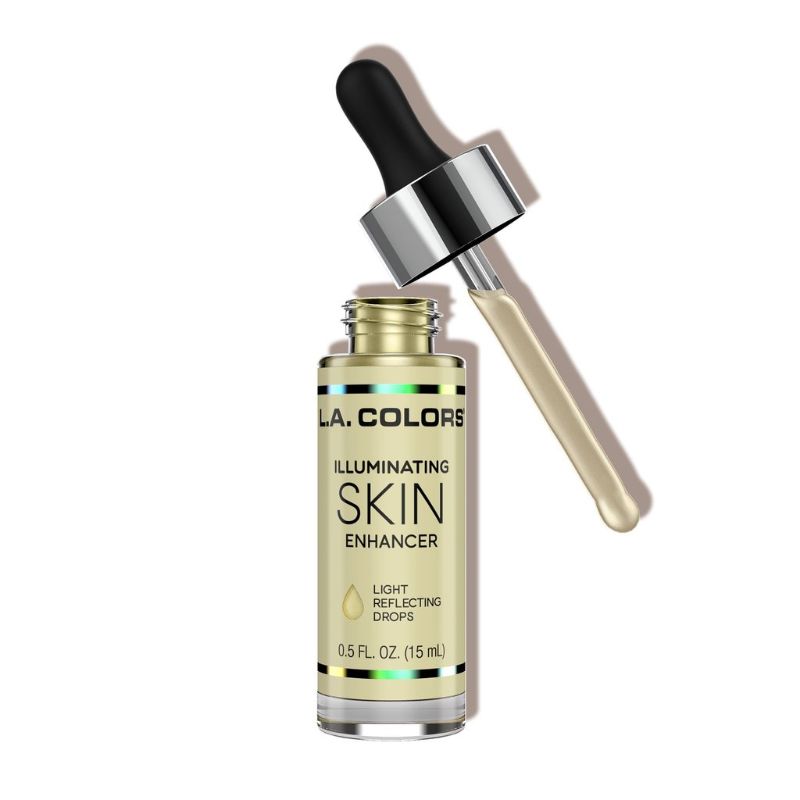 LA Colors Illuminating Skin Enhancer - Liquid Gold: creamy liquid with pearl pigments for radiant, luminous skin.