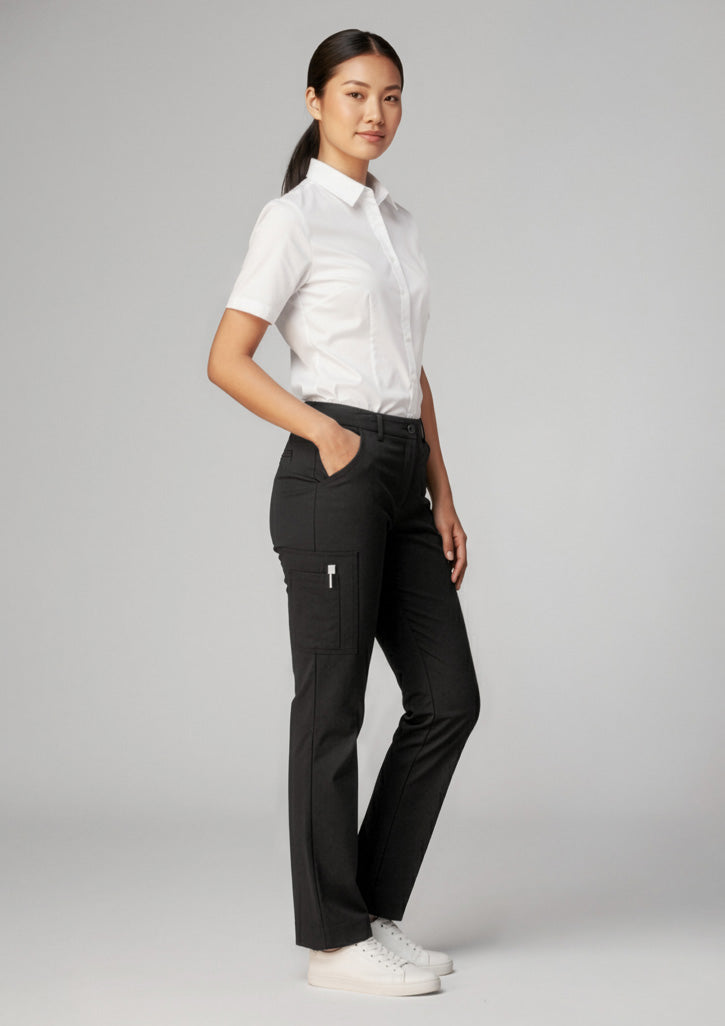 Comfort Waist Womens Cargo Pant - Black
