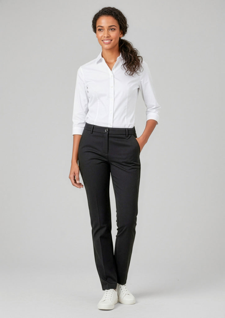 Comfort Waist Womens Straight Leg Pant - Black