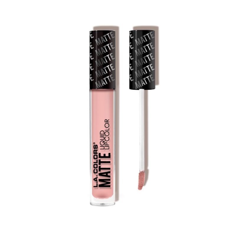 LA Colors Matte Liquid Lipstick in 'Barely There'; smooth, long-lasting formula for a natural matte lip look.
