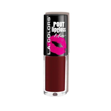 LA Colors Pout Matte Lipgloss in XOXO offers a luxurious matte finish and vibrant color for all-day wear.