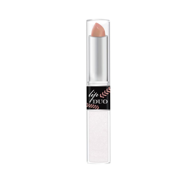 LA Colors Lip Duo Clarity in Nude: a lipstick and gloss duo for a perfect, plump lip look, ideal for any occasion.