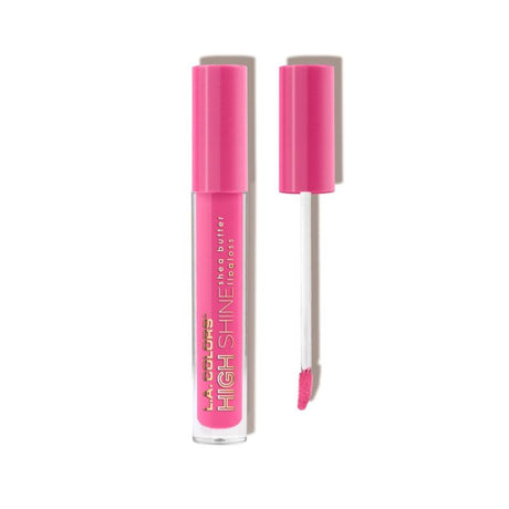 LA Colors High Shine Lipgloss Hyper with vibrant color, moisture-rich formula, and a subtle vanilla scent.
