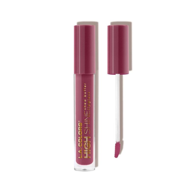 LA Colors High Shine Lipgloss in Bohemian, offering intense color, shine, and moisture with a vanilla scent.